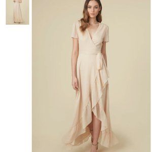WAYF The Natasha High-Low Maxi Dress, Champagne, Small